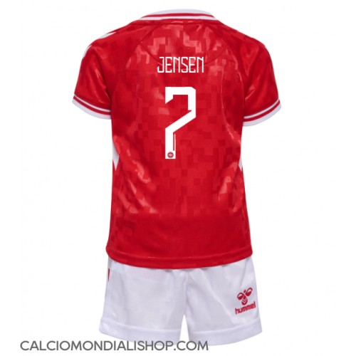 Maglie da calcio Danimarca Mathias Jensen #7 Prima Maglia Bambino Europei 2024 Manica Corta (+ Pantaloni corti)